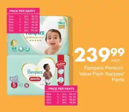 Save Hyper Pampers Pemium Value Pack Nappies/ Pants offer