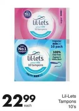 Save Hyper Lil-Lets Tampons offer