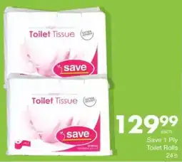 Save Hyper Save 1 Ply Toilet Rolls offer