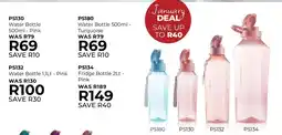 Table Charm Direct Water Bottle Pink or Turquoise offer