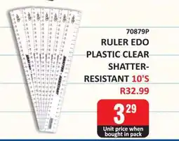 KitKat Cash and Carry Ruler Edo Plastic Clear Shatter-Resistant 10's offer