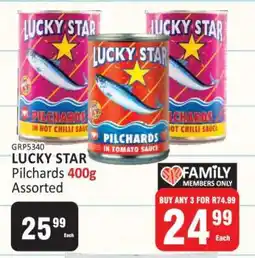 KitKat Cash and Carry LUCKY STAR Pilchards 400g Assorted offer