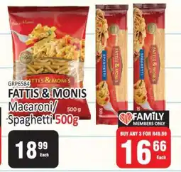 KitKat Cash and Carry Fattis & Monis Macaroni/Spaghetti 500g offer