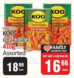KitKat Cash and Carry KOO Chakalaka 410g Assorted offer