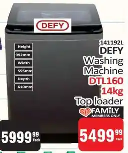 KitKat Cash and Carry DEFY Washing Machine DTL160 14kg offer