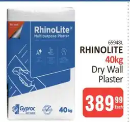 KitKat Cash and Carry RHINOLITE 40kg Dry Wall Plaster offer