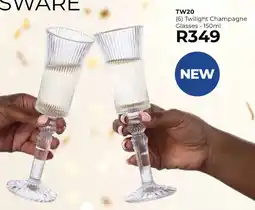 Table Charm Direct TW20 Twilight Champagne Glasses offer