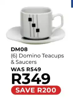 Table Charm Direct DM08 Domino Teacups & Saucers offer