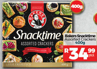 Take 'n Pay Bakers Snacktime Assorted Crackers 400g offer