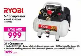 Makro Ryobi Compressor 6L offer