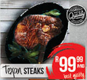 Take 'n Pay Texan Steaks offer