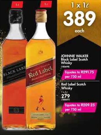 Makro Johnnie Walker Black Label Scotch Whisky 1L offer