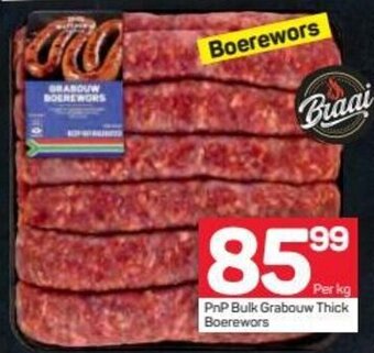Pick n Pay PnP Bulk Grabouw Thick Boerewors offer