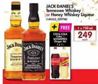 Makro Jack Daniel's Tennessee Whisky or Honey Whisky Liqueur 750ml offer