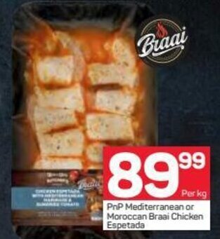 Pick n Pay PnP Mediterranean or Moroccan Braai Chicken Espetada offer