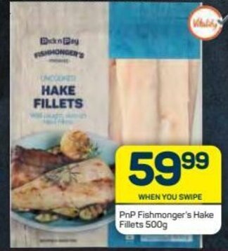 Pick n Pay Pnp Fishmonger's Hake Fillets 500g offer
