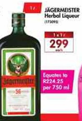 Makro Jägermeister Herbal Liqueur 1L offer