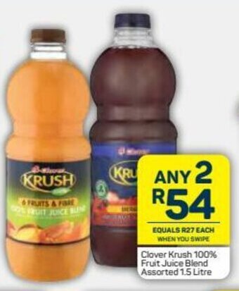 Pick n Pay Clover Krush 100% Fruit Juice Blend 1,5L offer