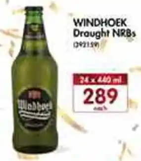 Makro Windhoek Draught NRB's 24x440ml offer