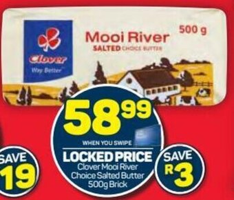 Pick n Pay Clover Mooi River Choice Salted Butter 500g offer