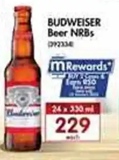 Budweiser Beer NRb's 24x330ml