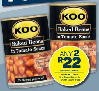 Pick n Pay Koo Baked Beans in Tomato Sauce 410g offer