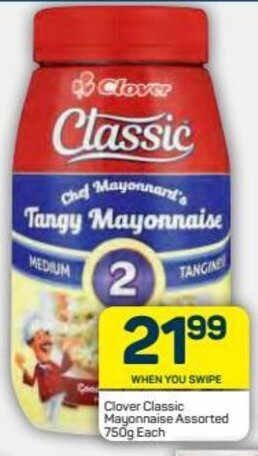 Pick n Pay Clover Classic Mayonnaise Assorted 750g offer