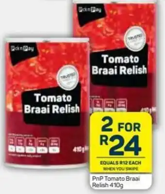 Pick n Pay PnP Tomato Braai Relish 410g offer