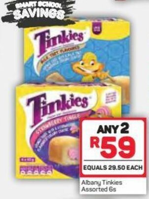 Pick n Pay Albany Tinkies Assorted 6s offer