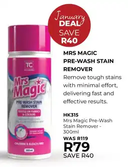 Table Charm Direct TC Mrs Magic Pre-Wash Stain Remover offer
