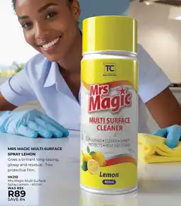 Table Charm Direct TC Mrs Magic Multi Surface Spray Lemon offer