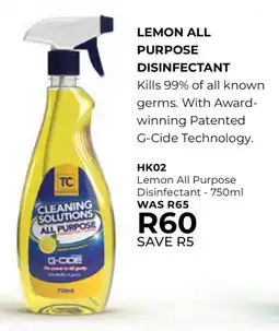 Table Charm Direct TC Lemon All Purpose Disinfectant offer