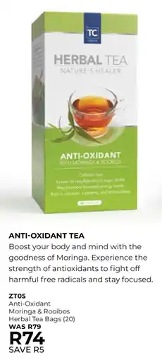 Table Charm Direct TC Anti-Oxidant Moringa & Rooibos Herbal Tea Bags offer