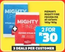 Usave Pieman's mighty fine frozen pie offer
