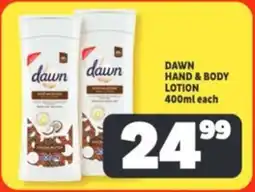 Usave Dawn hand & body lotion offer