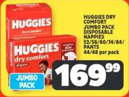 Usave Huggies dry comfort jumbo pack disposable nappies/ pants offer