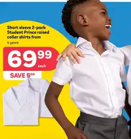 PEP Short sleeve student prince raised collar shirts offer