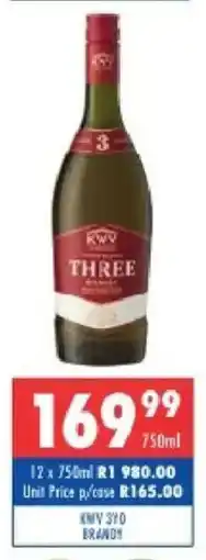 Ultra Liquors Kwv 3yo brandy offer