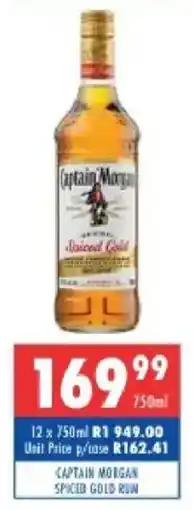 Ultra Liquors Captain morgan spiced gold rum offer