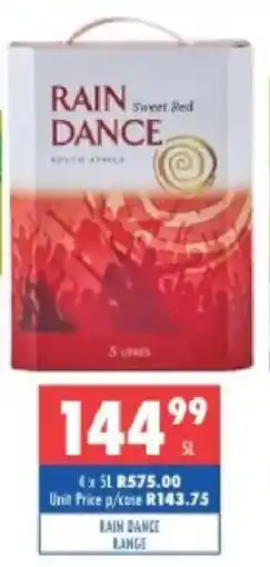 Ultra Liquors Rain dance range offer