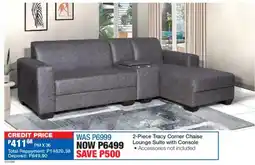 OK Furniture Tracy Corner Chaise Lounge Suite with Console offer