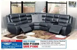 OK Furniture Camelot 2-Action Corner Recliner Lounge Suite with Console offer