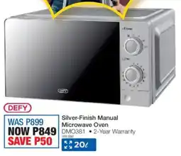 OK Furniture Defy Silver-Finish Manual Microwave Oven offer