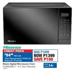 OK Furniture Hisense Black Digital Microwave Oven offer