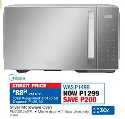 OK Furniture Midea Silver Microwave Oven offer