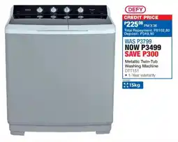 OK Furniture Defy Metallic Twin-Tub Washing Machine offer