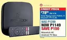 OK Furniture Mediabox Maverick 4K Android TV Box offer
