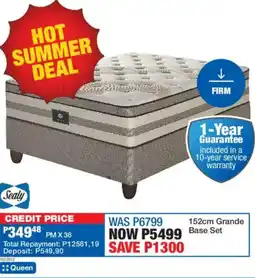 OK Furniture Sealy 152cm Grande Base Set offer