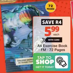Checkers A4 Exercise Book offer