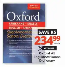 Checkers Oxford A5 English/ Afrikaans Dictionary offer